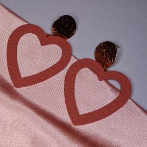 Arete corazón Rosa