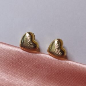 Aretes de corazón doble faz