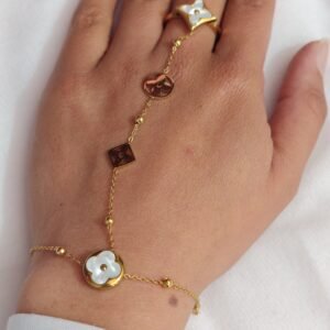 Pulsera anillo rodio