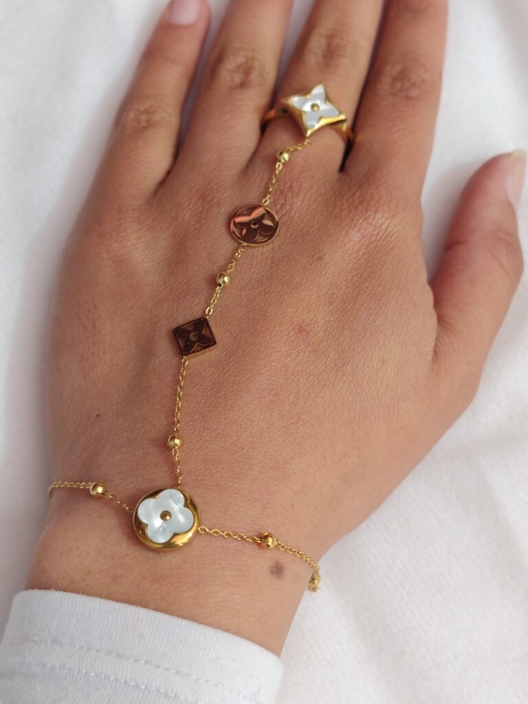Pulsera anillo rodio